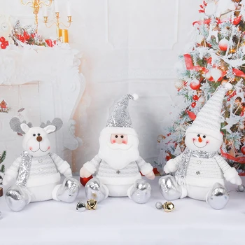 Плюшевый Снеговик|Сидящий Папа Санта Клаус Фигурка Игрушки Кукла |Лось и Снеговик Плюшевые Игрушки Куклы Рождественские Украшения Winte